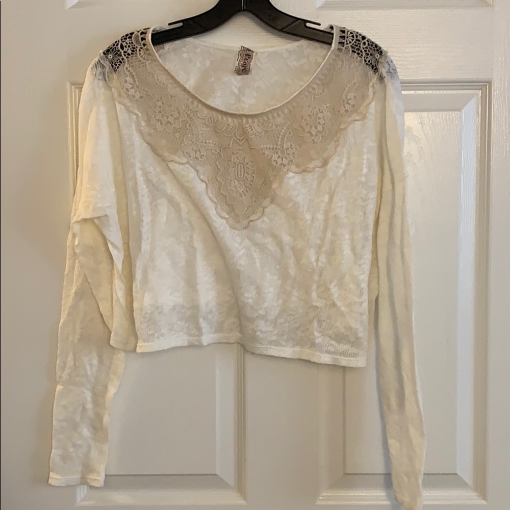 Free People long sleeve crop top